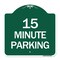 Signmission 2 Hour Parking-Parking for Customers Only, Green & White Aluminum Sign, 18" x 18", GW-1818-24498 A-DES-GW-1818-24498 - alternate 1